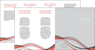 exemple depliant 4 volets  8 pages  web design gris rouge fond gris MLGI57441