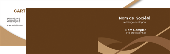 creation graphique en ligne carte de visite marron brun branche MLGI57483