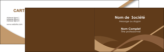 creation graphique en ligne carte de visite marron brun branche MIF57483