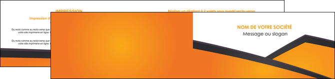 creer modele en ligne depliant 2 volets  4 pages  orange fond orange colore MLIP57657
