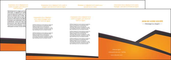 imprimerie depliant 4 volets  8 pages  orange fond orange colore MLIP57663