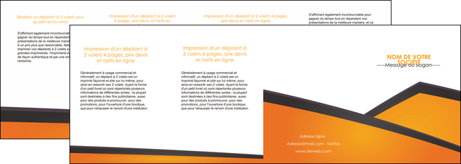 faire modele a imprimer depliant 4 volets  8 pages  orange fond orange colore MLIP57669