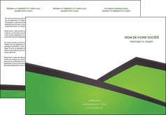 creer modele en ligne depliant 3 volets  6 pages  espaces verts vert fond vert colore MLGI57699