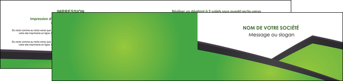 modele depliant 2 volets  4 pages  espaces verts vert fond vert colore MLGI57709