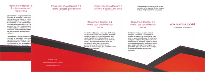 imprimerie depliant 4 volets  8 pages  orange rouge orange colore MLGI57783