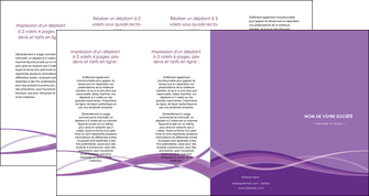 creer modele en ligne depliant 4 volets  8 pages  violet fond violet courbes MIF57787