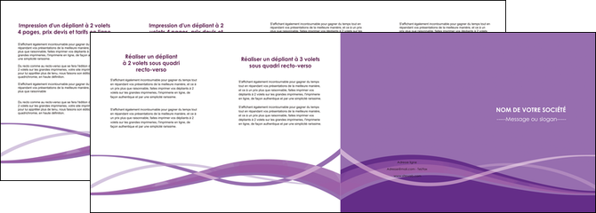 imprimerie depliant 4 volets  8 pages  violet fond violet courbes MLIP57789