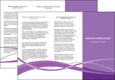 imprimer depliant 3 volets  6 pages  violet fond violet courbes MIF57805