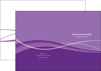 personnaliser modele de pochette a rabat violet fond violet courbes MIF57817