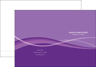 personnaliser maquette pochette a rabat violet fond violet courbes MIF57819
