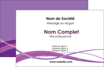 maquette en ligne a personnaliser carte de visite violet fond violet courbes MIF57821