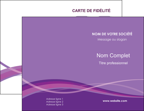 impression carte de visite violet fond violet courbes MLIP57823