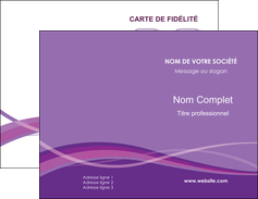 impression carte de visite violet fond violet courbes MIF57823