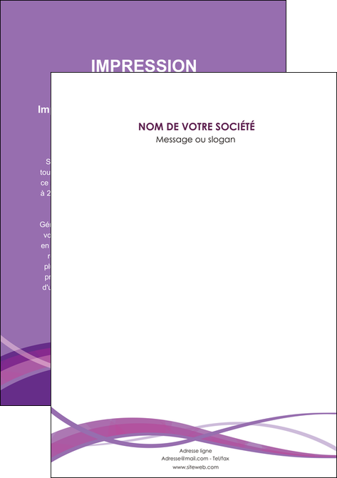 imprimerie affiche violet fond violet courbes MLIP57825
