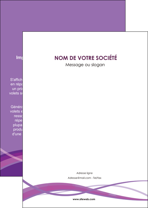 imprimerie flyers violet fond violet courbes MLIP57829