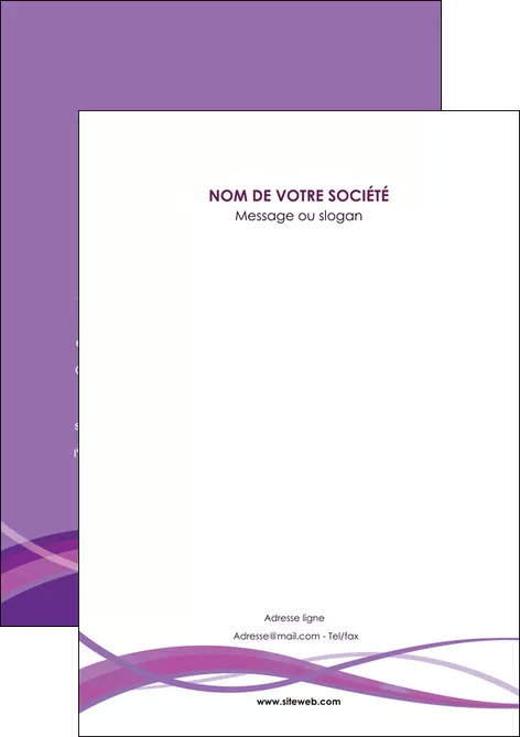 realiser flyers violet fond violet courbes MLGI57831
