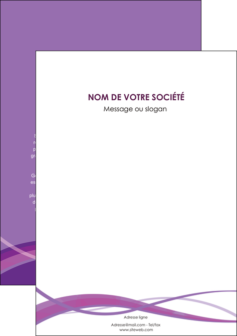 modele flyers violet fond violet courbes MLGI57833