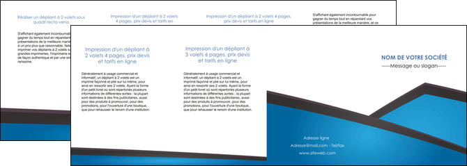 modele depliant 4 volets  8 pages  bleu fond bleu couleurs froides MIFCH57895