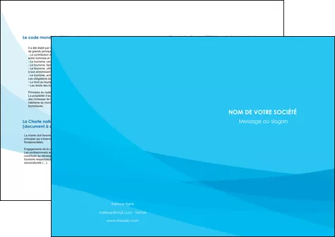 exemple depliant 2 volets  4 pages  web design bleu bleu pastel couleurs froides MLGI57991