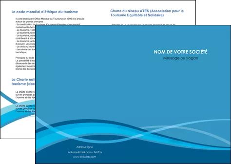 maquette en ligne a personnaliser depliant 2 volets  4 pages  bleu couleurs froides fond bleu MIFCH58121