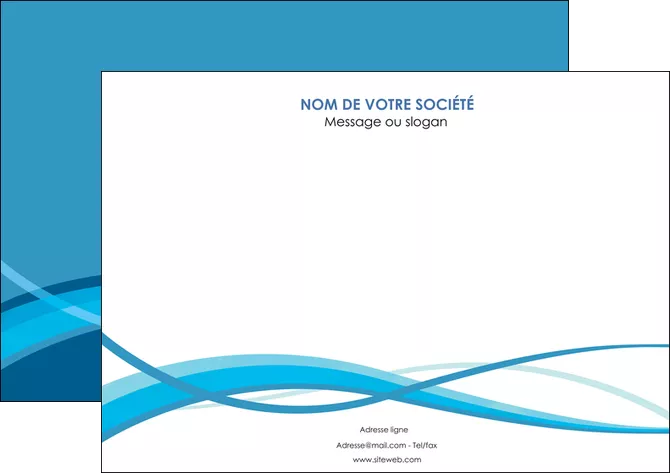 impression affiche bleu couleurs froides fond bleu MIFCH58137