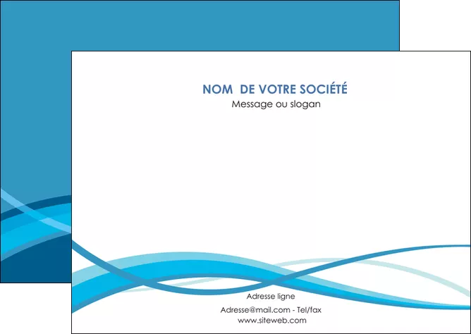 creation graphique en ligne flyers bleu couleurs froides fond bleu MIFBE58143
