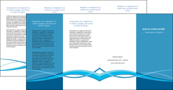 modele depliant 4 volets  8 pages  bleu couleurs froides fond bleu MIFCH58163