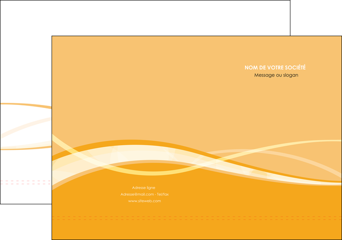 creation graphique en ligne pochette a rabat orange pastel fond pastel tendre MLIG58189