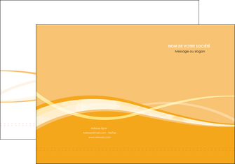 creation graphique en ligne pochette a rabat orange pastel fond pastel tendre MIDBE58189