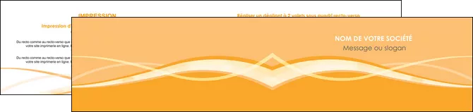 modele depliant 2 volets  4 pages  orange pastel fond pastel tendre MIFCH58213