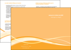 creation graphique en ligne depliant 2 volets  4 pages  orange pastel fond pastel tendre MIS58217