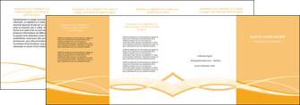 modele depliant 4 volets  8 pages  orange pastel fond pastel tendre MIF58219