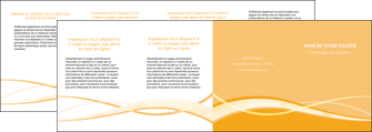 personnaliser modele de depliant 4 volets  8 pages  orange pastel fond pastel tendre MIF58225