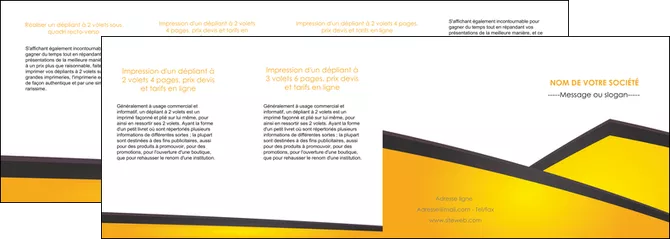 imprimer depliant 4 volets  8 pages  jaune fond jaune colore MLGI58329