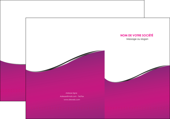 creation graphique en ligne pochette a rabat violet fond violet colore MIF58641