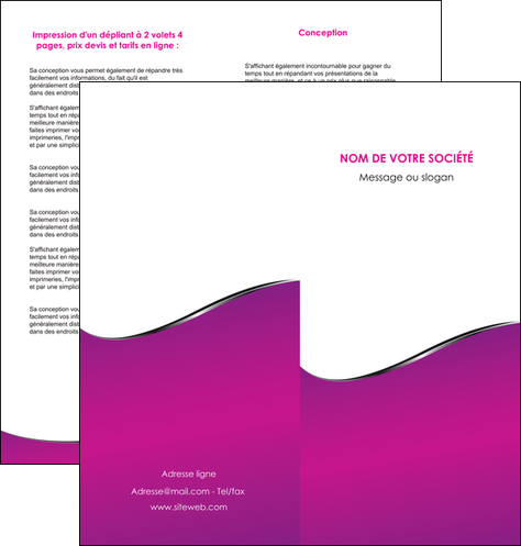 personnaliser modele de depliant 2 volets  4 pages  violet fond violet colore MLIG58657