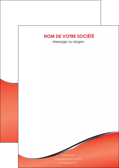 maquette en ligne a personnaliser flyers rouge rouille colore MIF58693