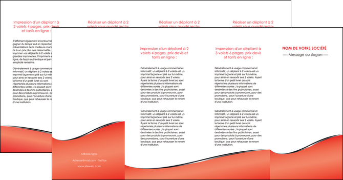 personnaliser modele de depliant 4 volets  8 pages  rouge rouille colore MLIP58737