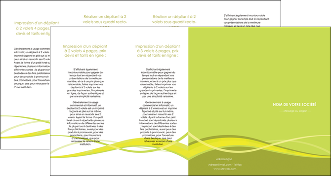 personnaliser modele de depliant 4 volets  8 pages  espaces verts vert vert pastel fond vert MID58743