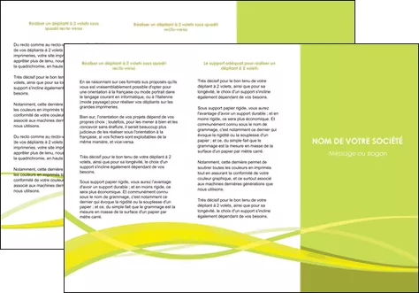 cree depliant 3 volets  6 pages  espaces verts vert vert pastel fond vert MIFBE58761
