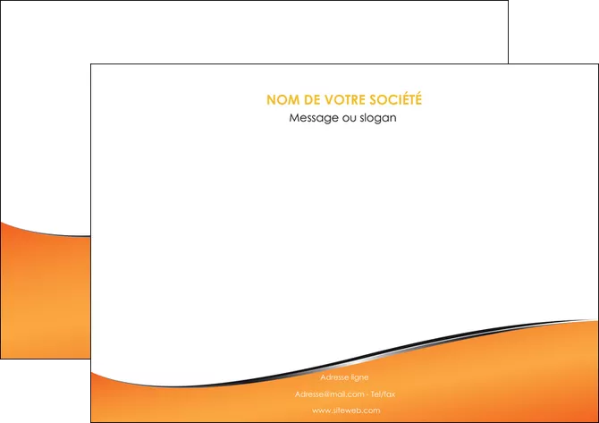 imprimer affiche orange gris courbes MIFCH58875