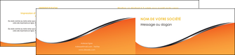 modele depliant 2 volets  4 pages  orange gris courbes MIF58891