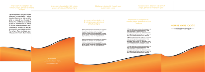 personnaliser modele de depliant 4 volets  8 pages  orange gris courbes MIDCH58897