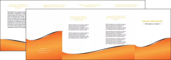 personnaliser modele de depliant 4 volets  8 pages  orange gris courbes MLGI58897