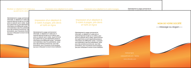 impression depliant 4 volets  8 pages  orange gris courbes MIFCH58903