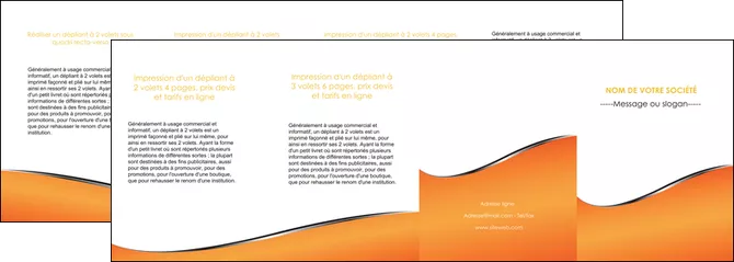 impression depliant 4 volets  8 pages  orange gris courbes MLIGLU58903