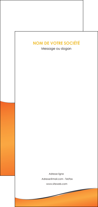 modele flyers orange gris courbes MIFLU58905