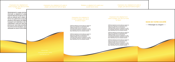maquette en ligne a personnaliser depliant 4 volets  8 pages  jaune fond jaune colore MLIP58949