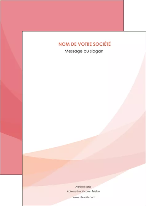 modele en ligne flyers fond rose pastel sobre MID59303