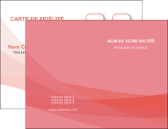 creation graphique en ligne carte de visite fond rose pastel sobre MIDCH59309